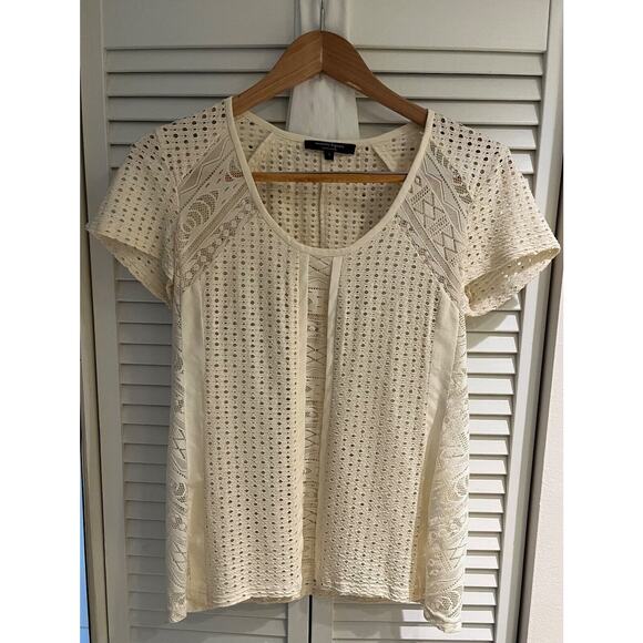 Nanette Lapore Women's 2-Piece Viscose Lace Top and Camisol Cream Small A+ - Picture 4 of 6